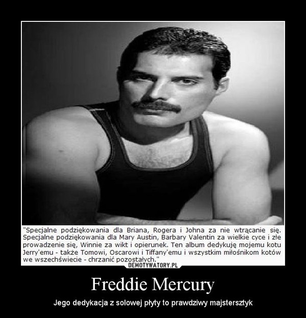 Freddie Mercury – Jego dedykacja z solowej płyty to prawdziwy majstersztyk 