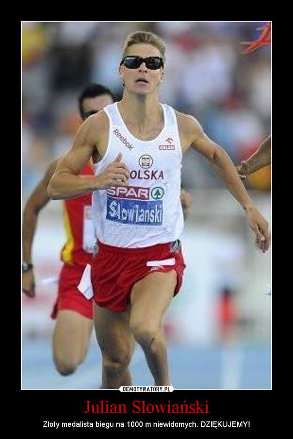 Julian Słowiański – Złoty medalista biegu na 1000 m niewidomych. DZIĘKUJEMY! 
