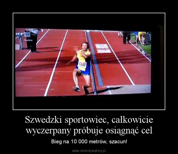 Szwedzki sportowiec, całkowicie wyczerpany próbuje osiągnąć cel – Bieg na 10 000 metrów, szacun! 