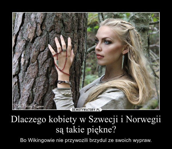 Dlaczego kobiety w Szwecji i Norwegii są takie piękne? – Bo Wikingowie nie przywozili brzydul ze swoich wypraw. 