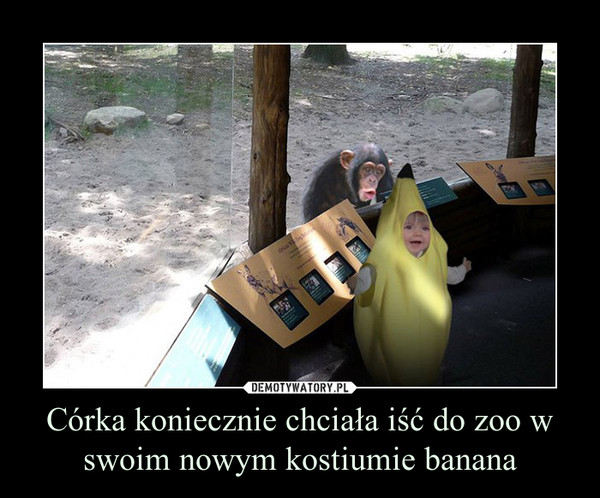 Córka koniecznie chciała iść do zoo w swoim nowym kostiumie banana –  
