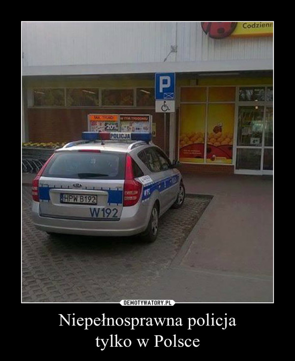 Niepełnosprawna policjatylko w Polsce –  