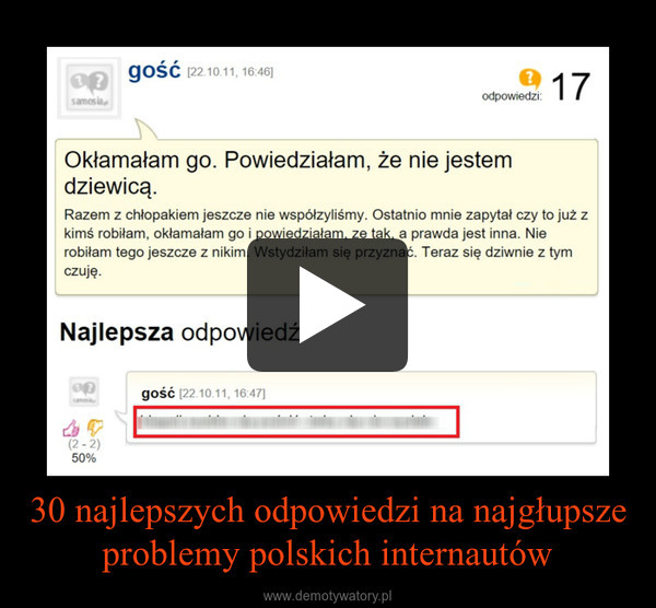 30 najlepszych odpowiedzi na najgłupsze problemy polskich internautów –  