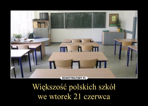Większość polskich szkółwe wtorek 21 czerwca –  