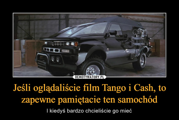 Jeśli oglądaliście film Tango i Cash, to zapewne pamiętacie ten samochód