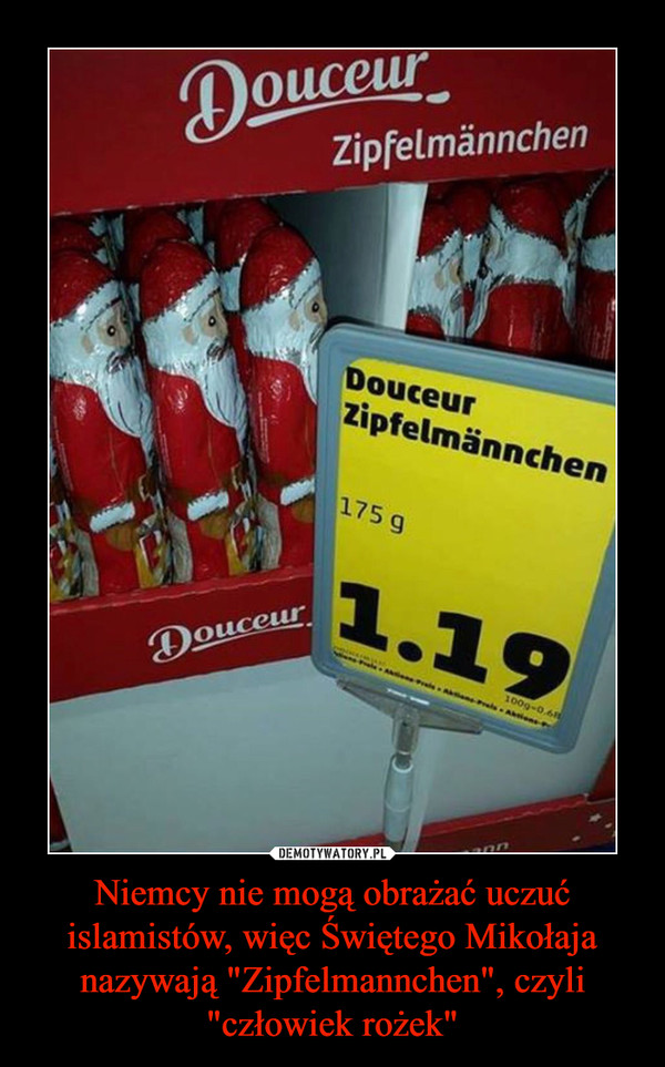 Niemcy nie mogą obrażać uczuć islamistów, więc Świętego Mikołaja nazywają "Zipfelmannchen", czyli "człowiek rożek"