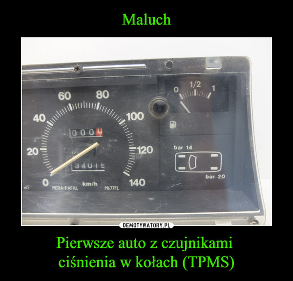 Pierwsze auto z czujnikami ciśnienia w kołach (TPMS) –  