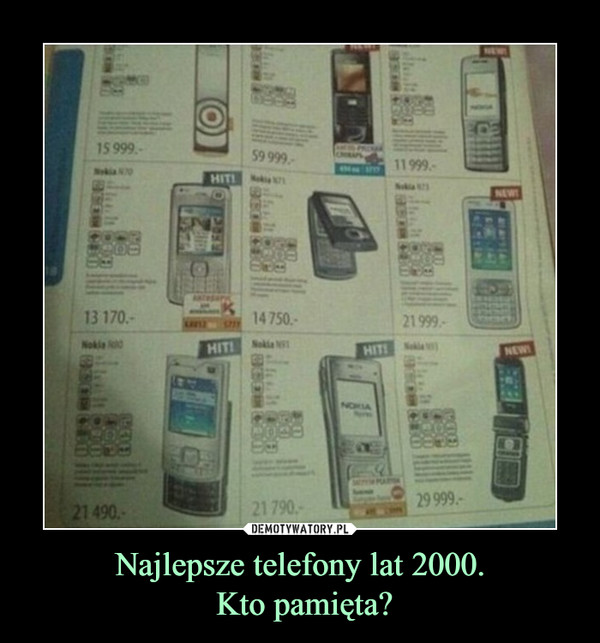 Najlepsze telefony lat 2000. Kto pamięta? –  