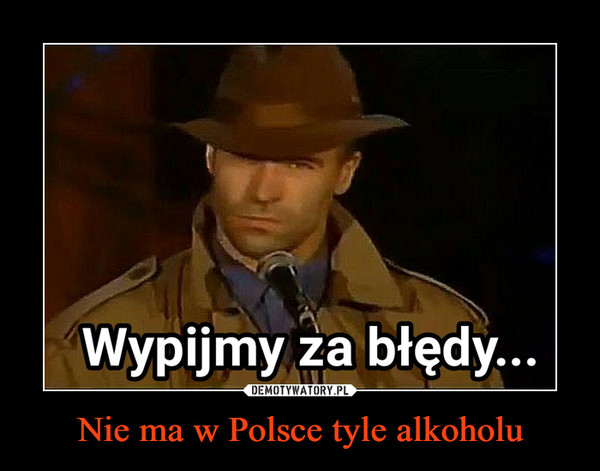 Nie ma w Polsce tyle alkoholu –  Wypijmy za błędy...