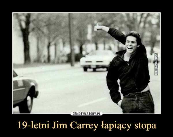 19-letni Jim Carrey łapiący stopa –  
