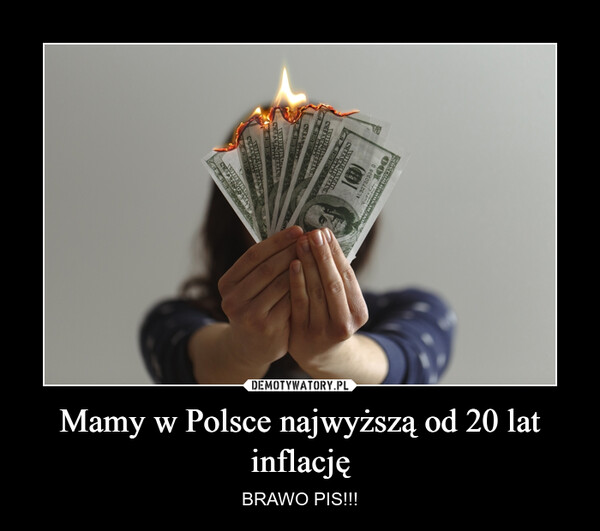 Mamy w Polsce najwyższą od 20 lat inflację