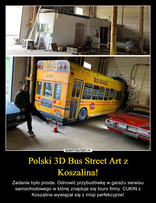 Polski 3D Bus Street Art z Koszalina!