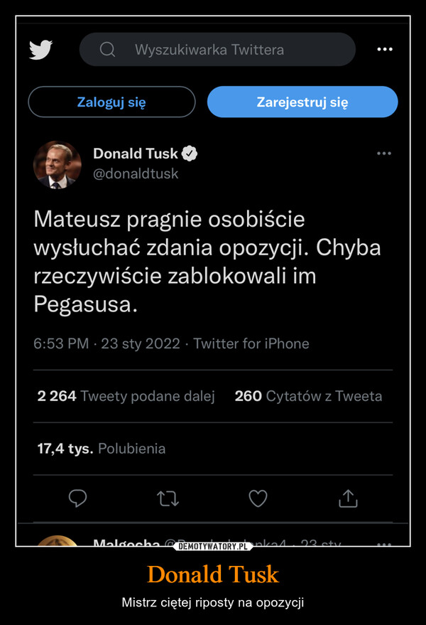 Donald Tusk – Mistrz ciętej riposty na opozycji 