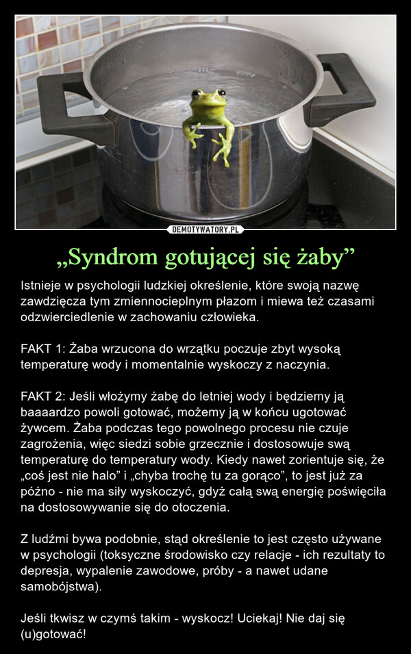 „Syndrom gotującej się żaby”