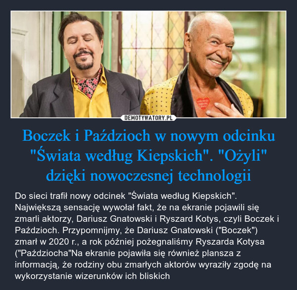 Boczek i Paździoch w nowym odcinku "Świata według Kiepskich". "Ożyli" dzięki nowoczesnej technologii