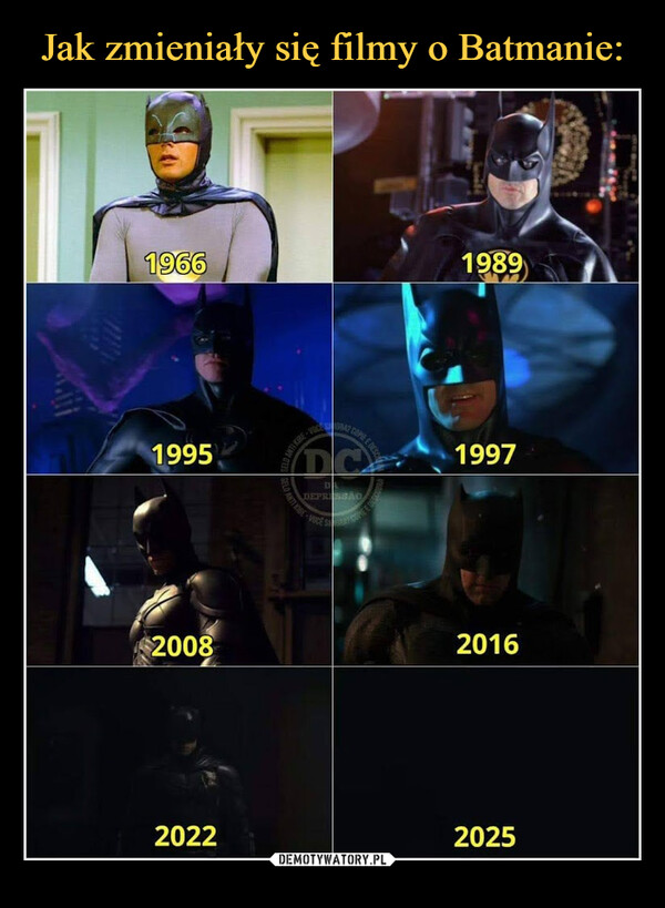 Jak zmieniały się filmy o Batmanie: