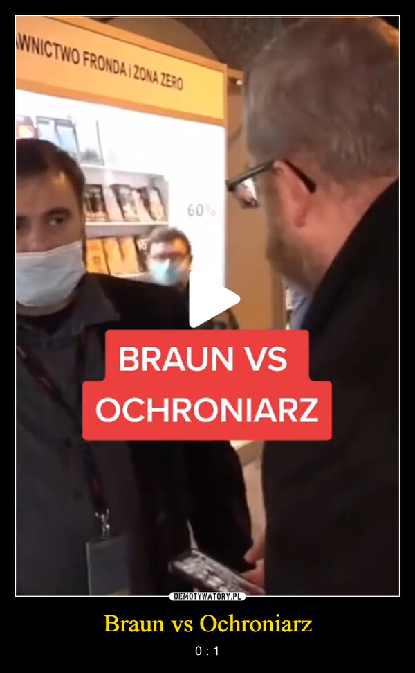 Braun vs Ochroniarz – 0 : 1 AWNICTWO FRONDA ZONA ZERO60%BRAUN VSOCHRONIARZ