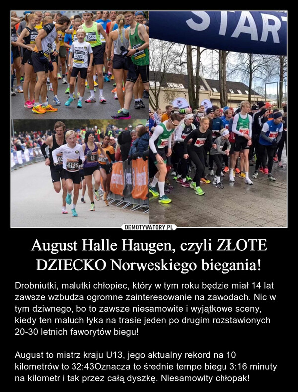 August Halle Haugen, czyli ZŁOTE DZIECKO Norweskiego biegania!