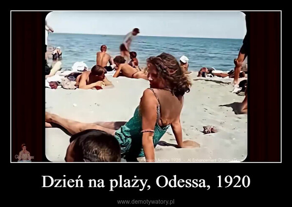 Dzień na plaży, Odessa, 1920 –  GlamourdoneOdessa Ukraine 1928 - Al Enhancement Glamour Daze